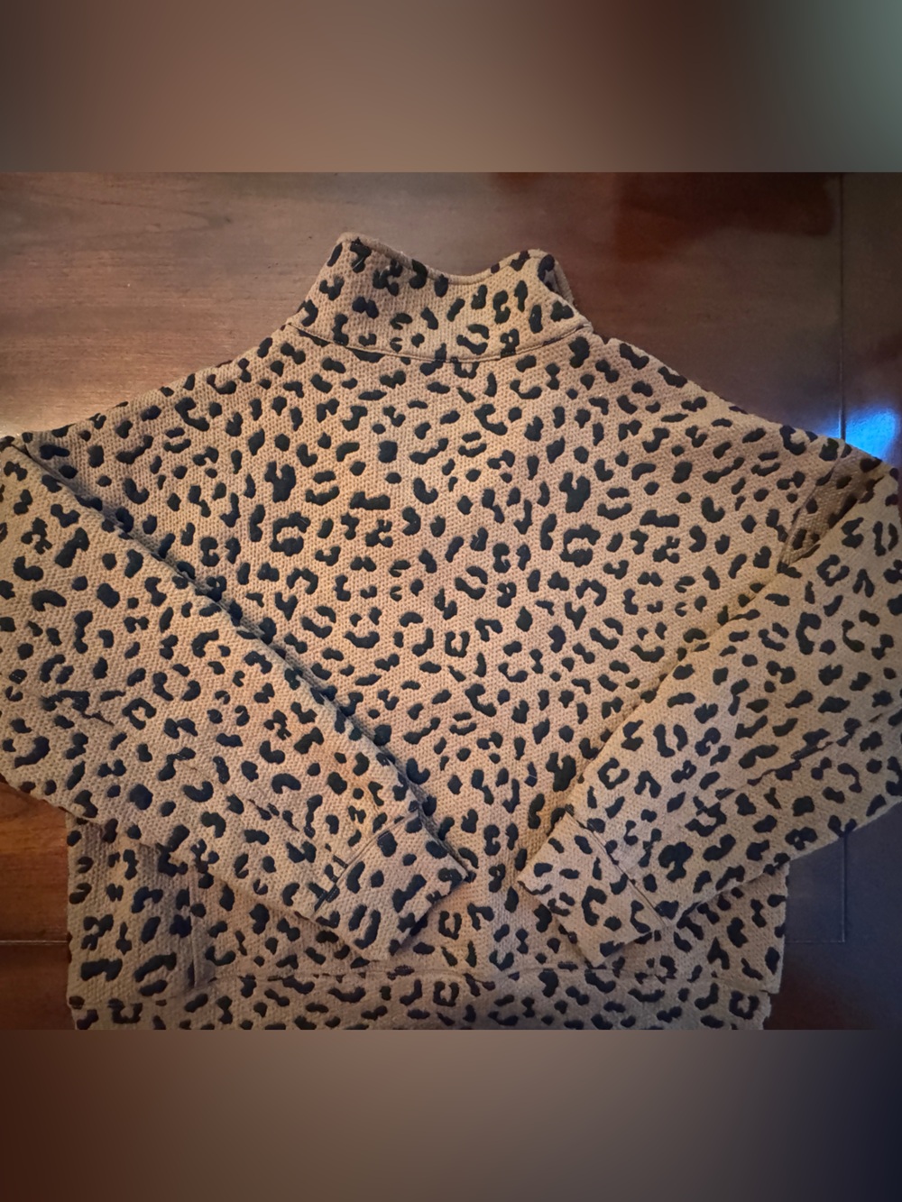 SSYS The Label “Anna” Leopard Print Quarter Zip Pullover - Brown & Black Small - Picture 8 of 8